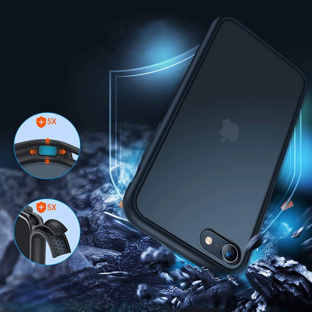 Apple iPhone 8 / 7 / SE (2020) (2022) 4.7\" Tech-Protect MattFit Case Cover, Black