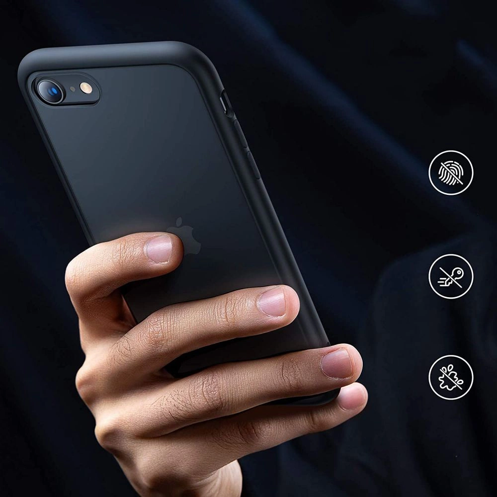 Apple iPhone 8 / 7 / SE (2020) (2022) 4.7\" Tech-Protect MattFit Case Cover, Black