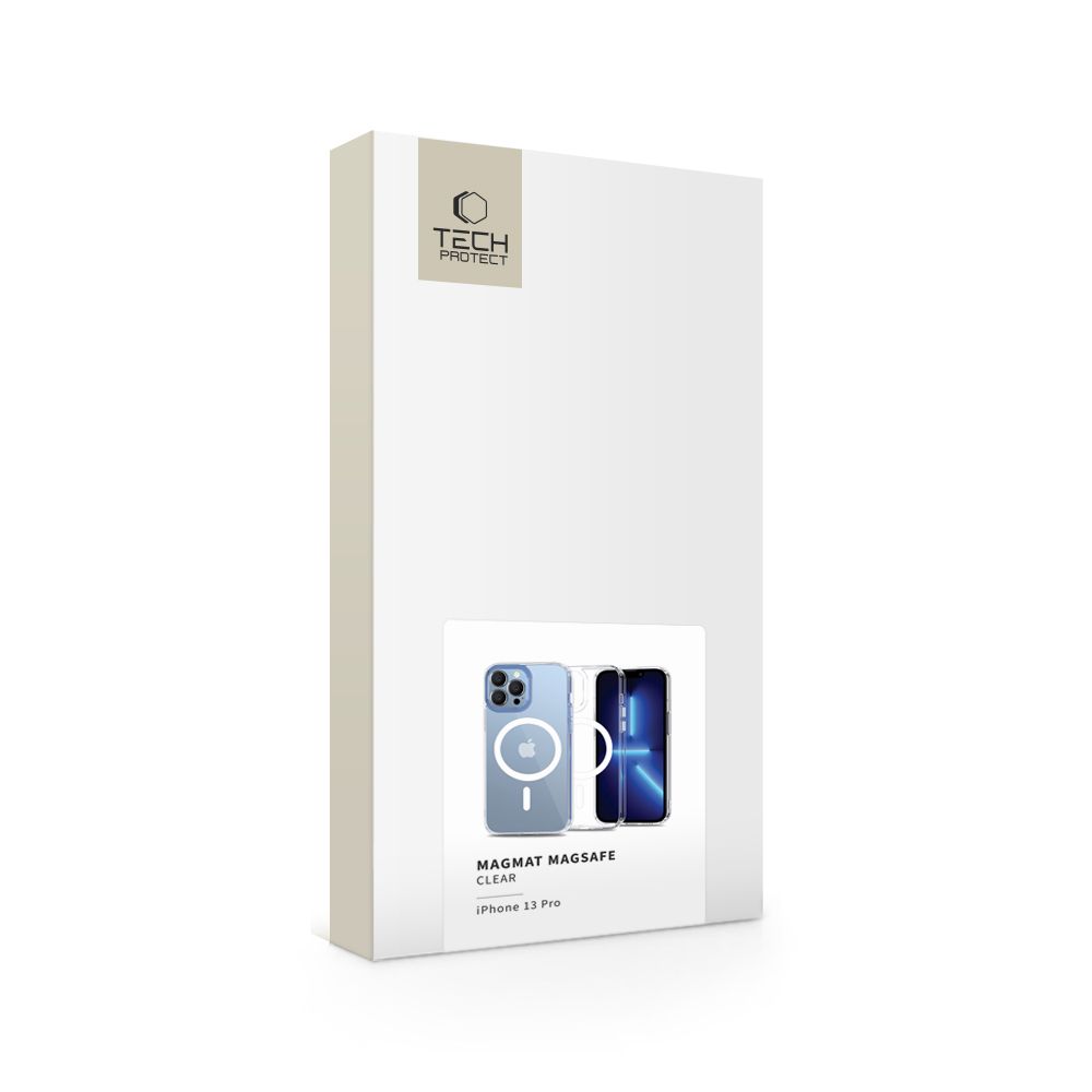 Tech-Protect MagMat dėklas, skirtas iPhone 13 Pro (MagSafe), skaidrus