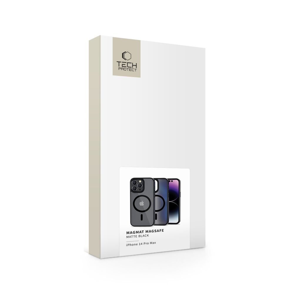 Tech-Protect MagMat MagSafe dėklas iPhone 14 Pro Max, matinis juodas