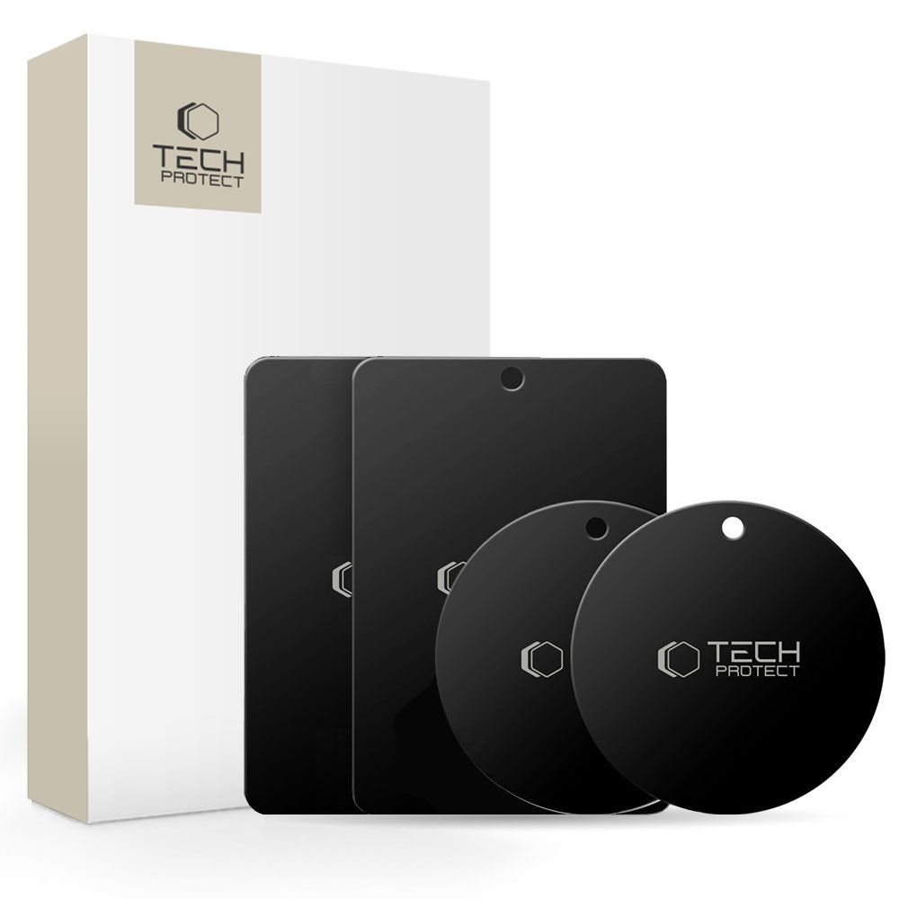 Tech-Protect MetalPlate Magnetic Plates for Car Holders, Black (4 pcs.)