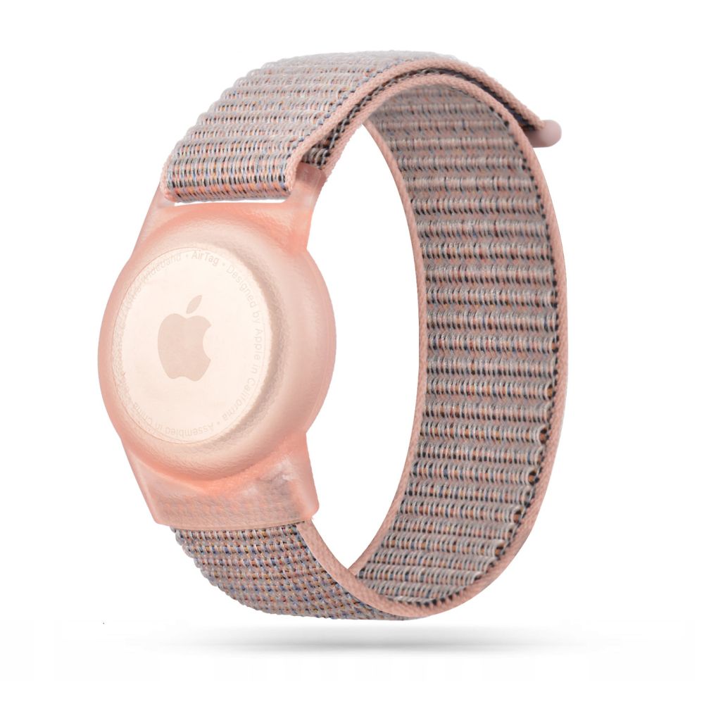 Tech-Protect Nylon Strap for Kids for Apple AirTag, Pink