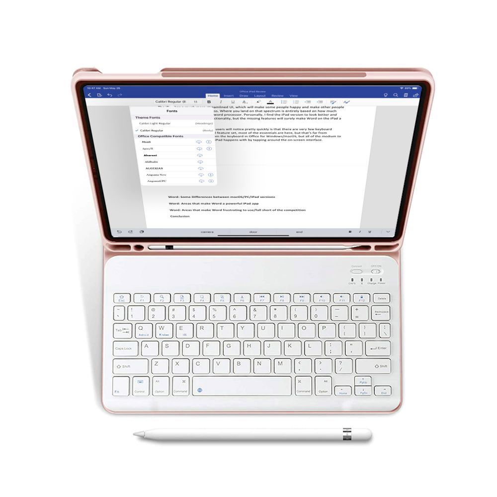 Tech-Protect SC Pen dėklas su klaviatūra iPad 10.9\" 2022, rožinis
