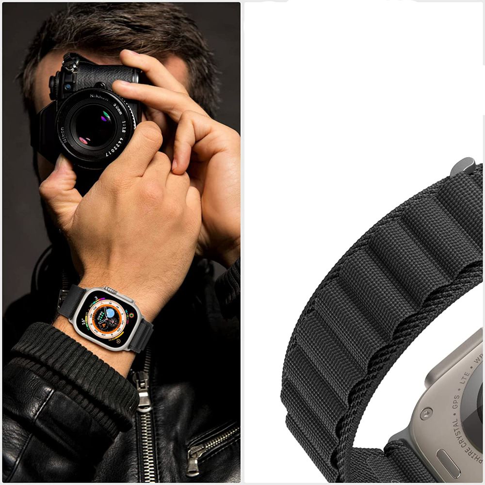 Tech-Protect Nylon Pro dirželis Apple Watch 42/44/45/49 mm, oranžinis