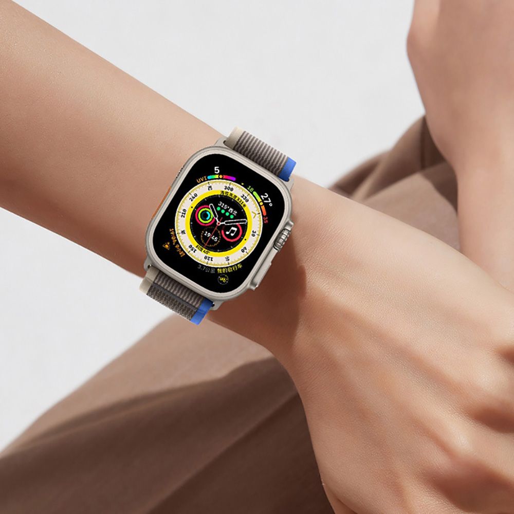 Tech-Protect nailoninis dirželis Apple Watch (42/44/45/49 mm), juodas ir oranžinis