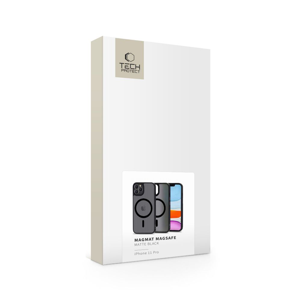 Tech-Protect MagMat MagSafe dėklas telefonui iPhone 11 Pro, matinė juoda