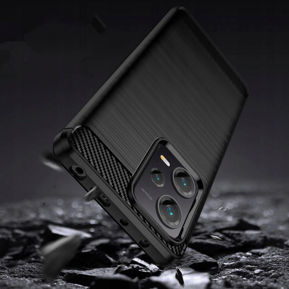 Xiaomi Redmi Note 12 5G / Poco X5 5G Tech-Protect TPUCarbon Fiber TPU Protective Case Cover, Black