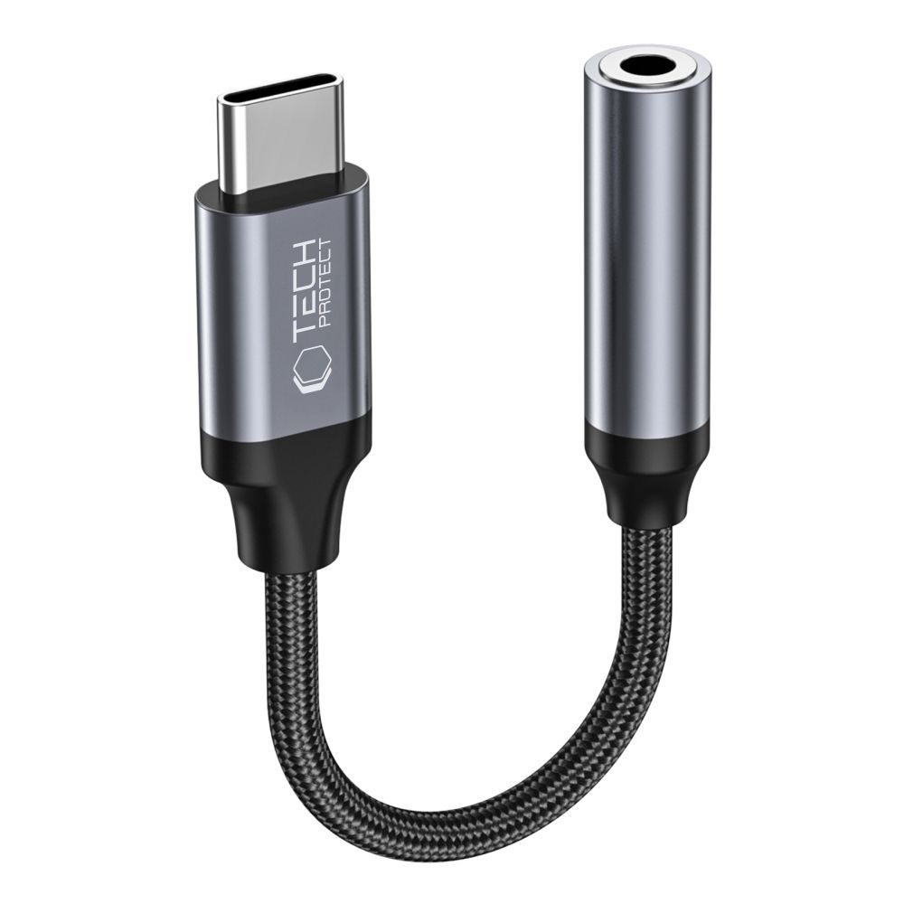 Tech-Protect UltraBoost USB-C to 3.5mm Mini Jack Adapter, Black