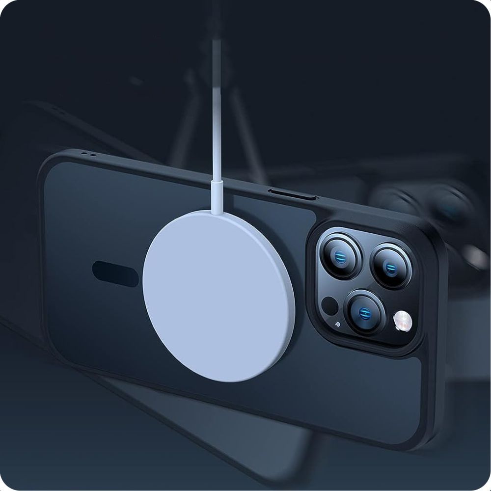 Apple iPhone 13 mini 5.4\'\' Tech-Protect MagMat MagSafe Case Cover, Navy Blue Matte