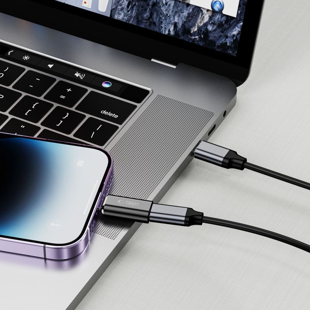 Tech-Protect UltraBoost perėjimas iš Lightning (kištukas) į USB-C (lizdas), juodas
