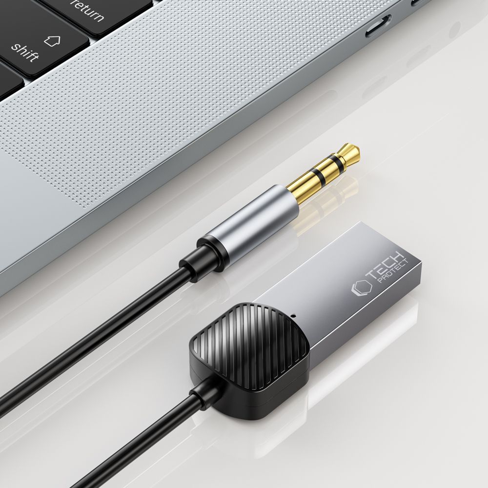 Tech-Protect UltraBoost Bluetooth garso imtuvas AUX 3.5mm Jack, pilkas