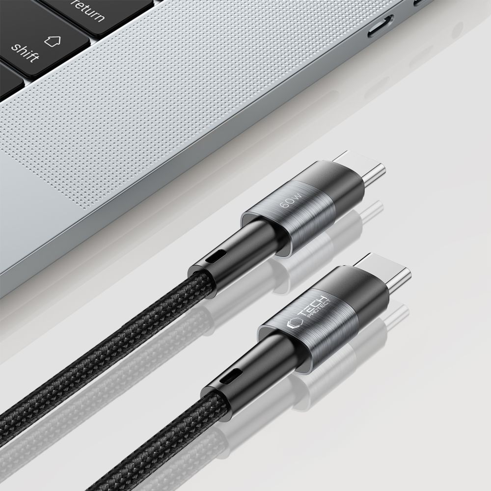 Tech-Protect UltraBoost USB-C / USB-C PD 60W 3A Cable (2m), Gray