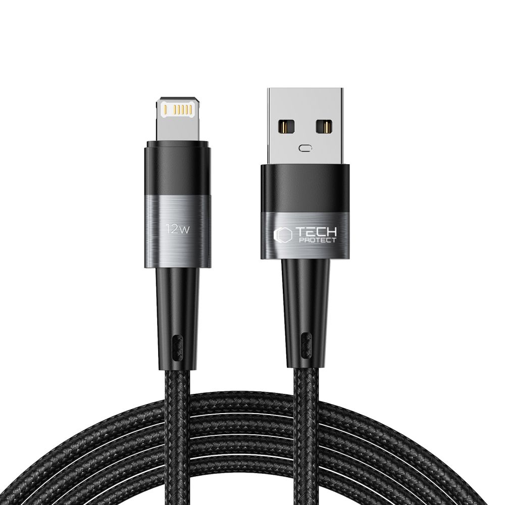 Tech-Protect UltraBoost USB-A į Lightning laidas 12W 2.4A 2m, pilkas