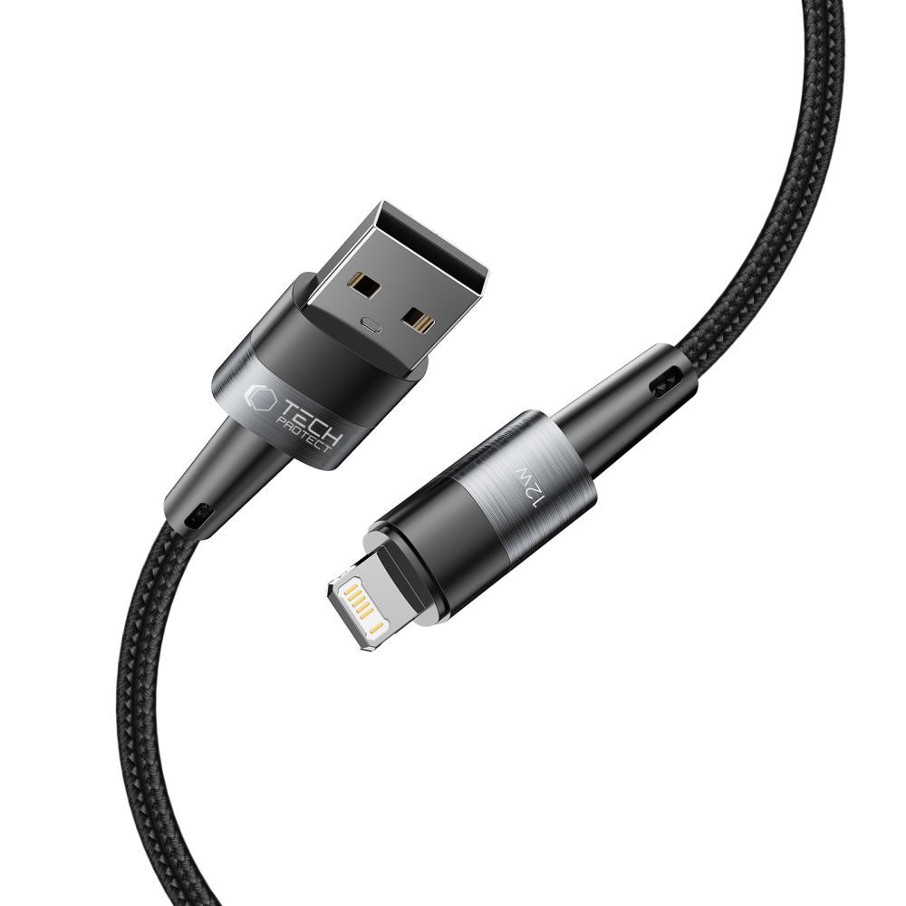 Tech-Protect UltraBoost USB-A į Lightning laidas 12W 2.4A 2m, pilkas