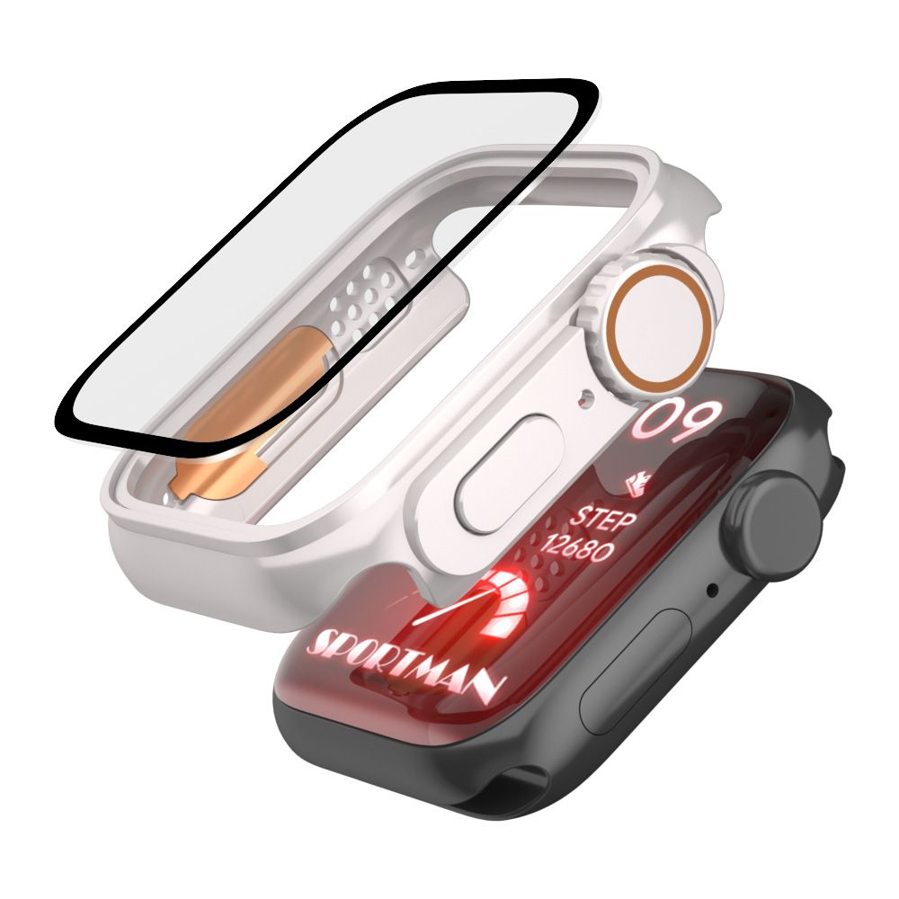 Tech-Protect Defense360 Case for Apple Watch 7/8/9 (45mm) Titanium Orange