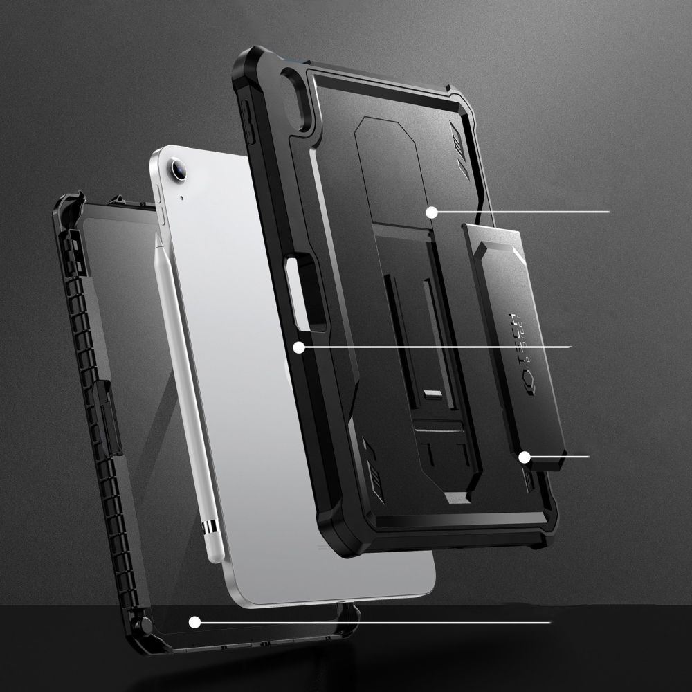 Dėklas Tech-Protect Kevlar Pro, skirtas iPad 10.9\" (2022), juodas