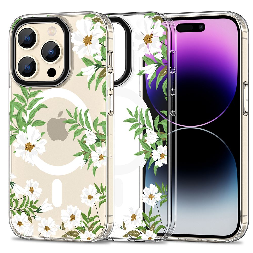 Tech-Protect iPhone 15 Pro Case MagMood MagSafe, Daisies