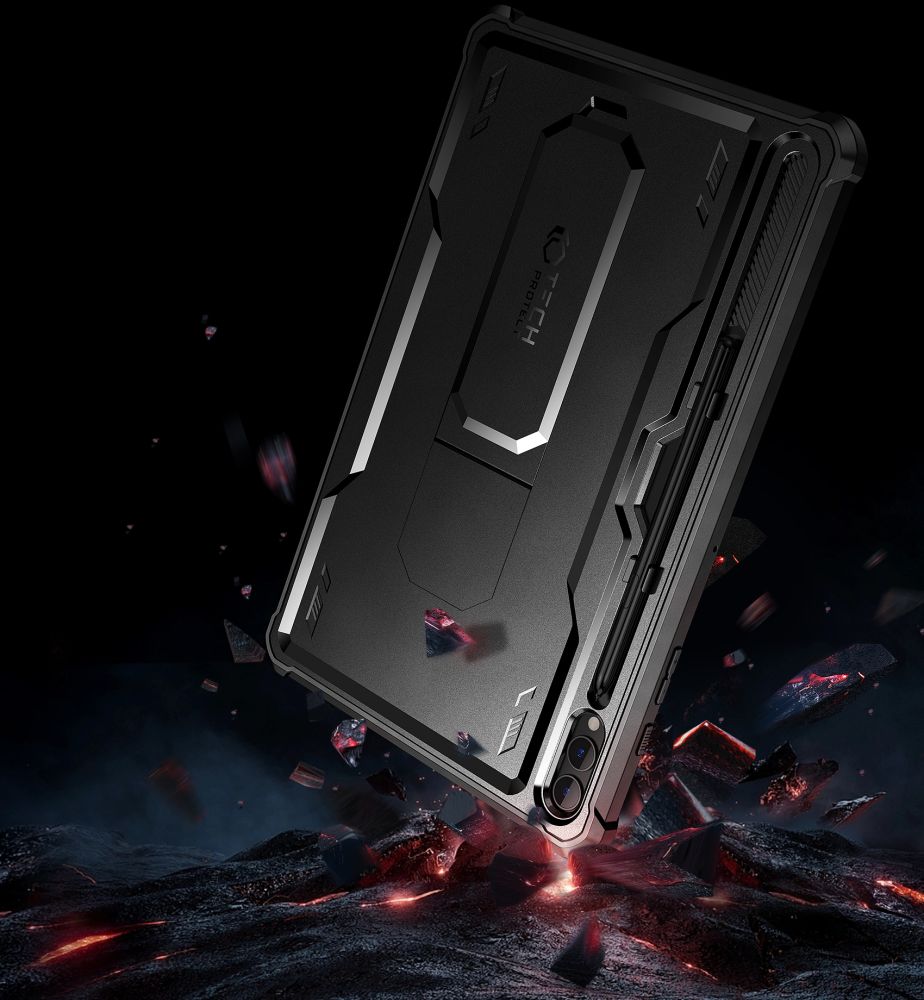 Apsauginis dėklas Tech-Protect Kevlar Pro, Samsung Galaxy Tab S9+ 12.4\", juodas