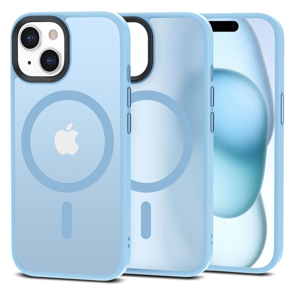 Tech-Protect iPhone 15 Case MagMat MagSafe, Matte Blue