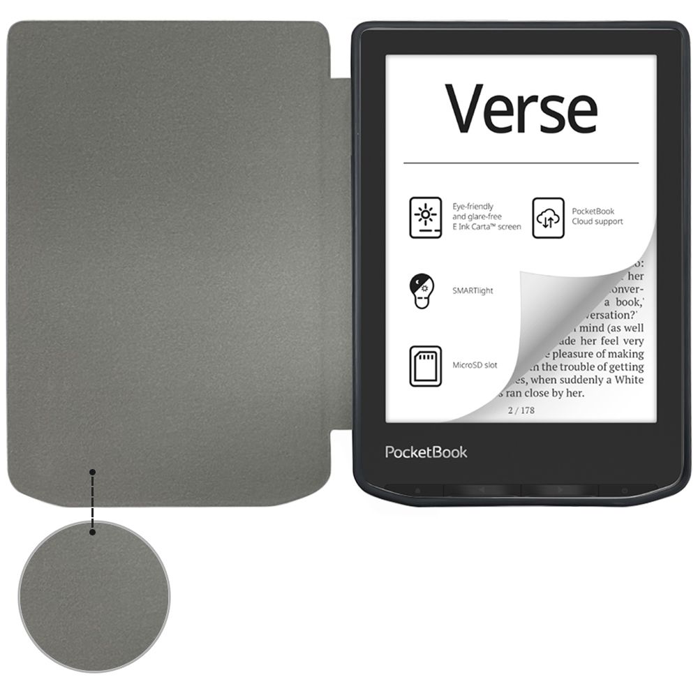 PocketBook Verse / Verse Pro Tech-Protect Case Cover Shell, Black
