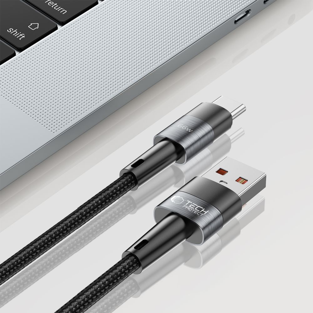 Tech-Protect UltraBoost USB-A to USB-C Cable 66W 0.5m Gray