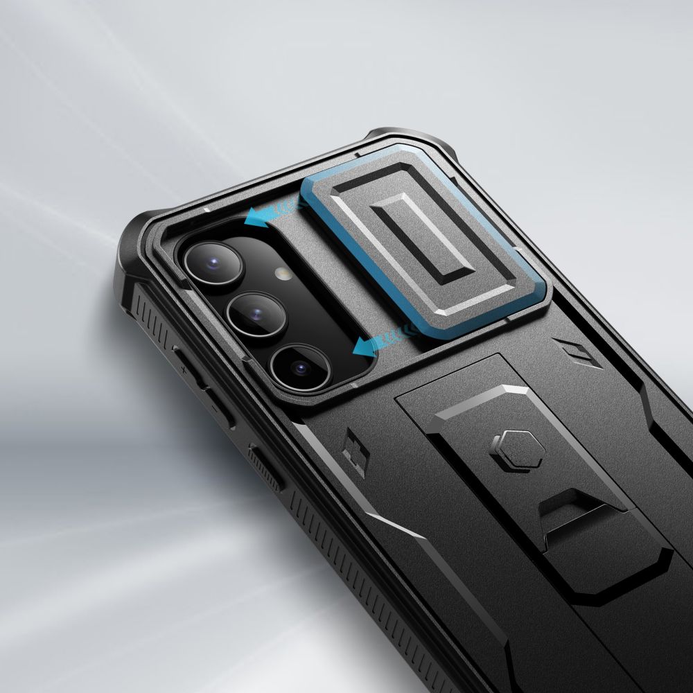 Apsauginis dėklas Tech-Protect Kevlar Cam+, skirtas Samsung Galaxy A55 5G, juodas