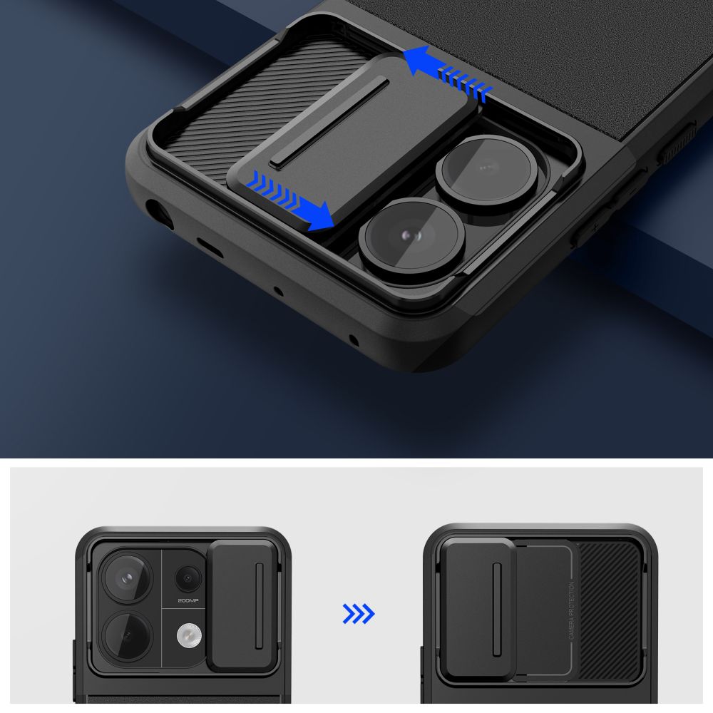 Tech-Protect Velar Cam+ Case for Redmi Note 13 Pro 5G / Poco X6 5G Black