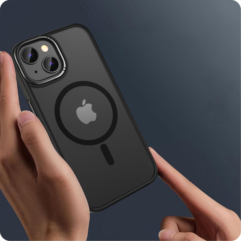 Tech-Protect dėklas iPhone 15 MagMat 2 MagSafe, matinis juodas