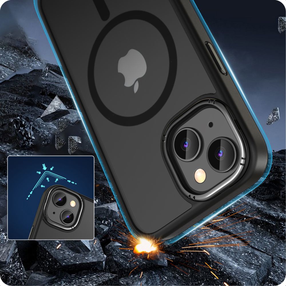 Tech-Protect dėklas iPhone 15 MagMat 2 MagSafe, matinis juodas