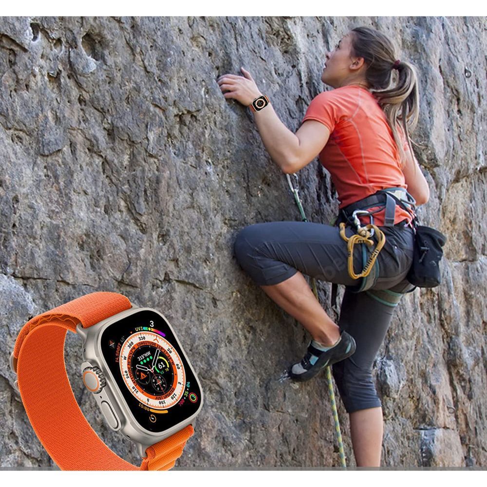 Tech-Protect Nylon Pro dirželis Apple Watch (42/44/45/49 mm), mėlynai pilkas
