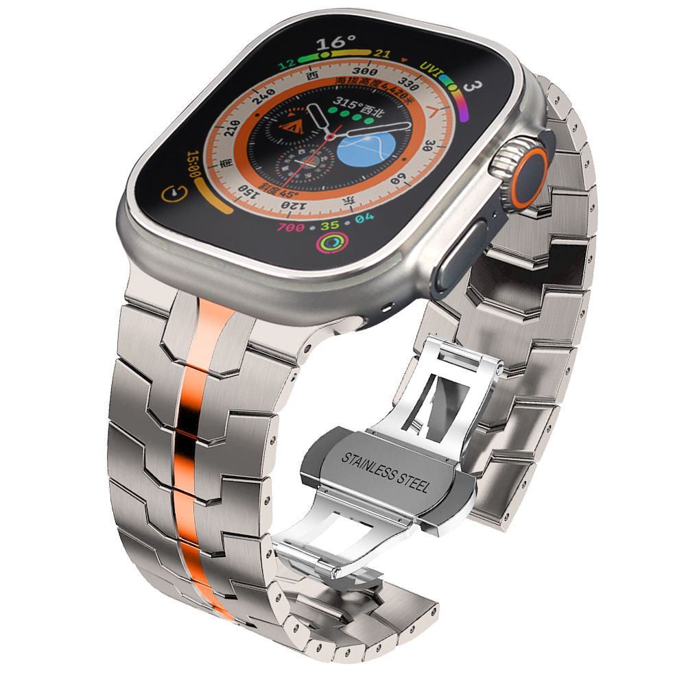 Tech-Protect nerūdijančio plieno dirželis Apple Watch (42/44/45/49 mm), Oranžinis