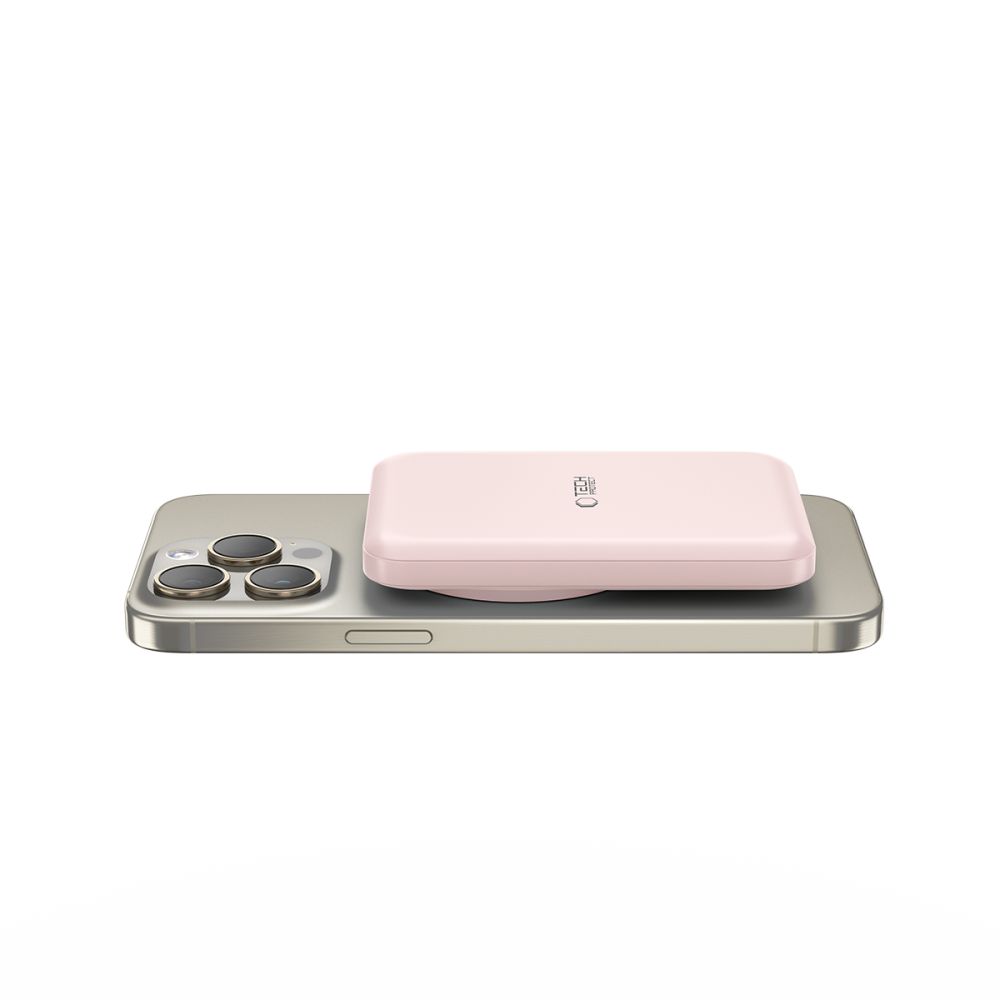 Tech-Protect LifeMag PB10 išorinė baterija su MagSafe 5000mAh, rožinė