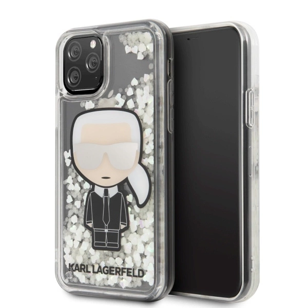 Apple iPhone 11 Pro 5.8'' Karl Lagerfeld Ikonik Glitter Glow Cover Case, Black