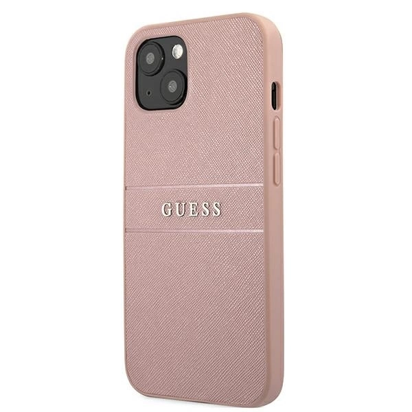 Guess GUHCP13SPSASBPI iPhone 13 mini 5.4" pink/pink hardcase Saffiano Stripe