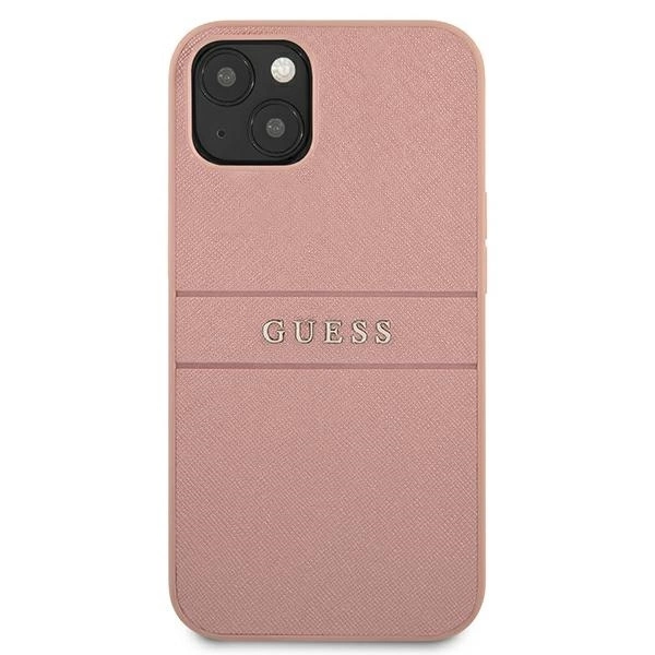 Guess GUHCP13SPSASBPI iPhone 13 mini 5.4" pink/pink hardcase Saffiano Stripe