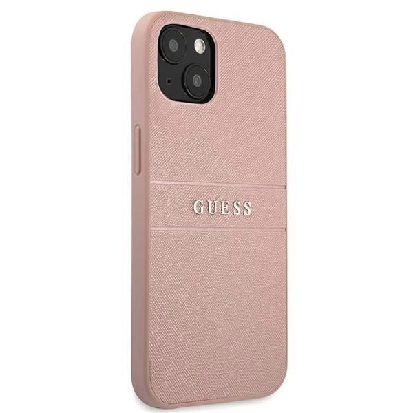 Guess GUHCP13SPSASBPI iPhone 13 mini 5.4" pink/pink hardcase Saffiano Stripe