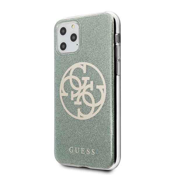 Guess dėklas iPhone 11 Pro telefonui 4G Circle Glitter, Chaki