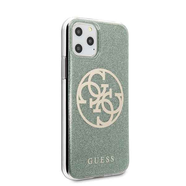 Guess dėklas iPhone 11 Pro telefonui 4G Circle Glitter, Chaki