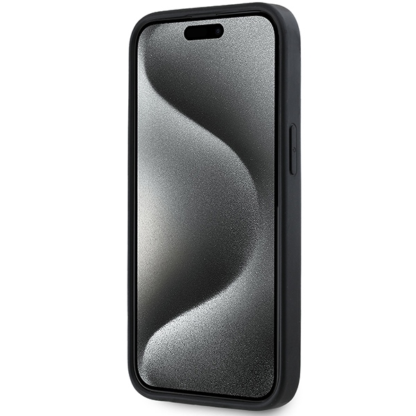 Dkny iPhone 15 / 14 / 13 Case 3D Rubber Repeat Pattern, Black