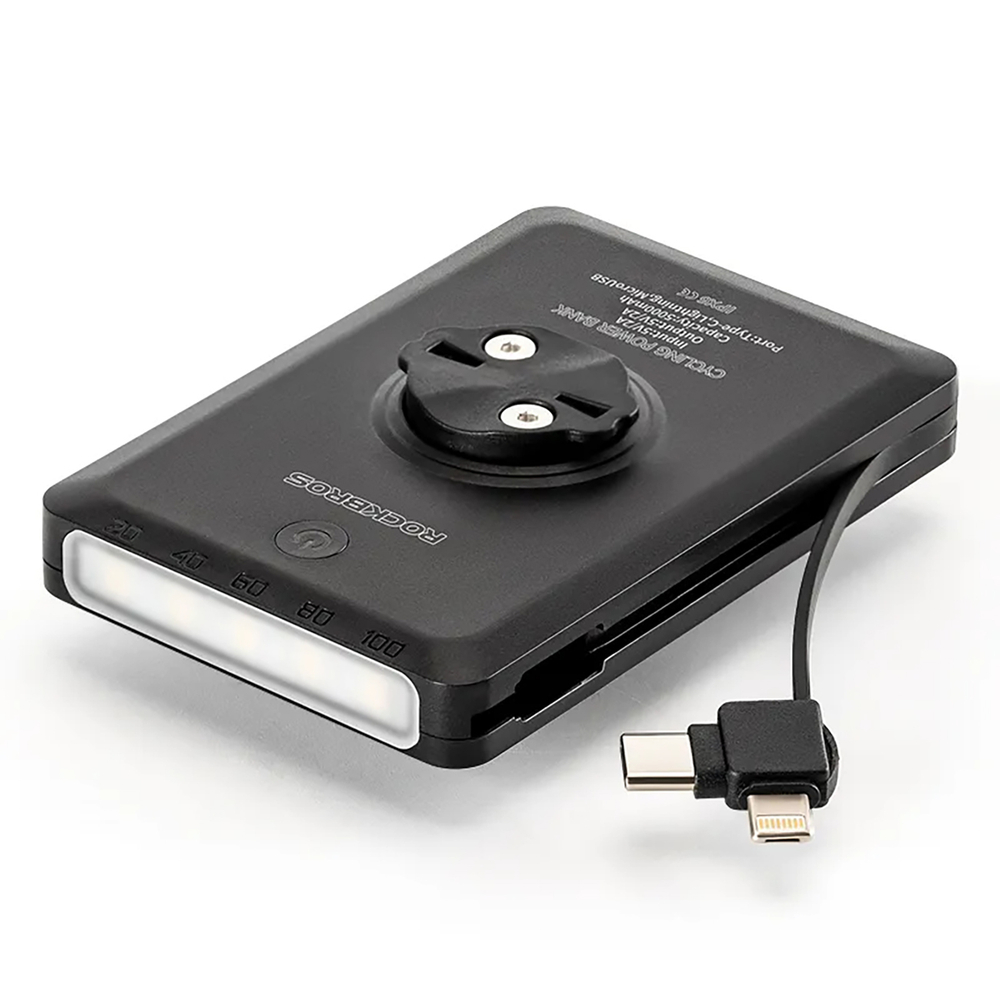 Rockbros JP008 Front Bike Light with 5000mAh Power Bank, 150lm, Black