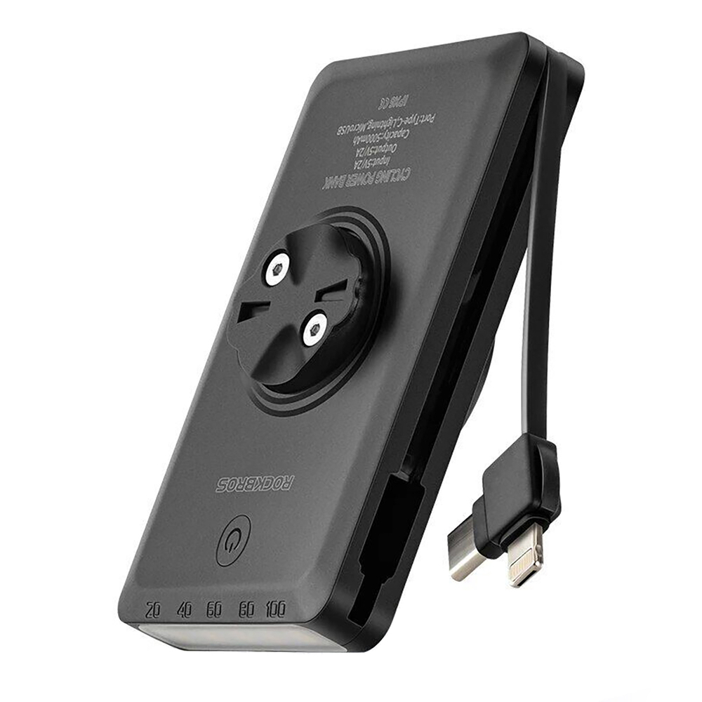Rockbros JP008 Front Bike Light with 5000mAh Power Bank, 150lm, Black