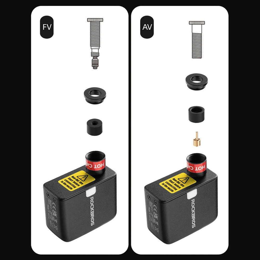Mini elektrinė dviračio pompa Rockbros 42320008001, 100PSI, juoda