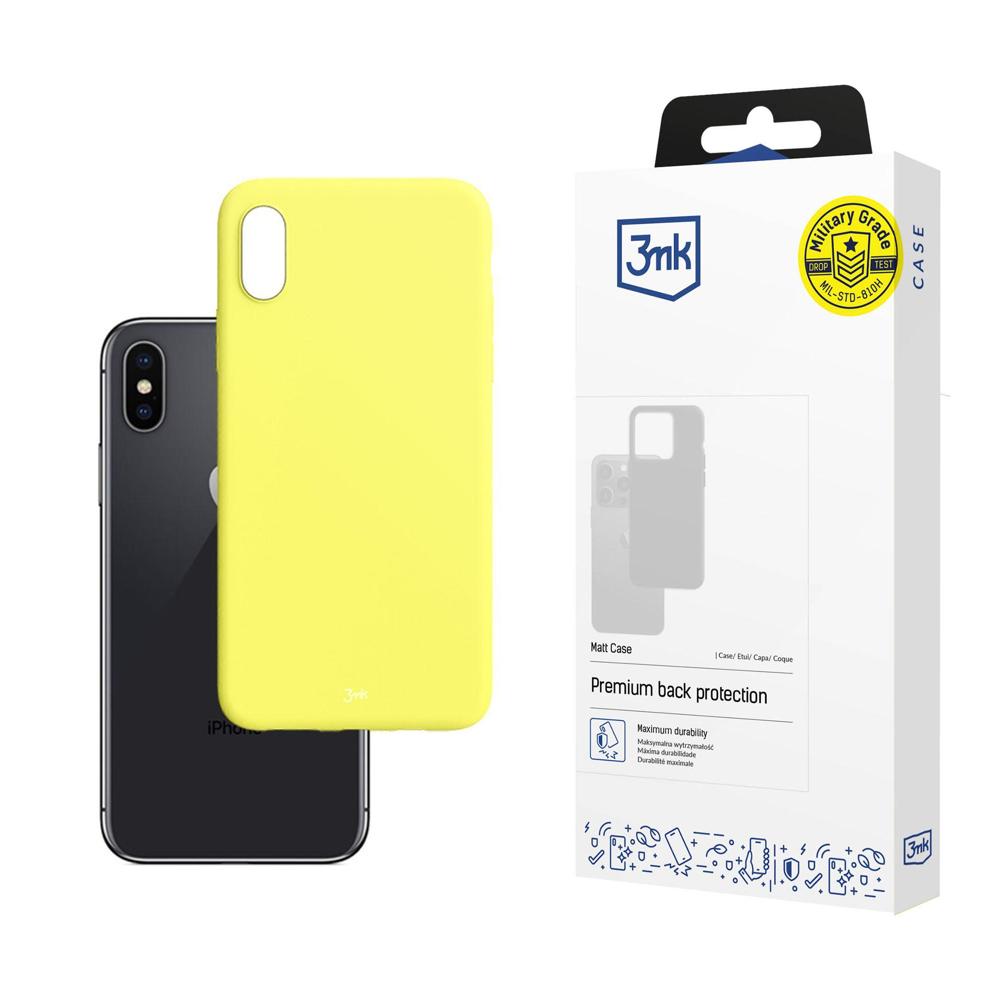 3mk Matt Case for iPhone X / XS, Yellow