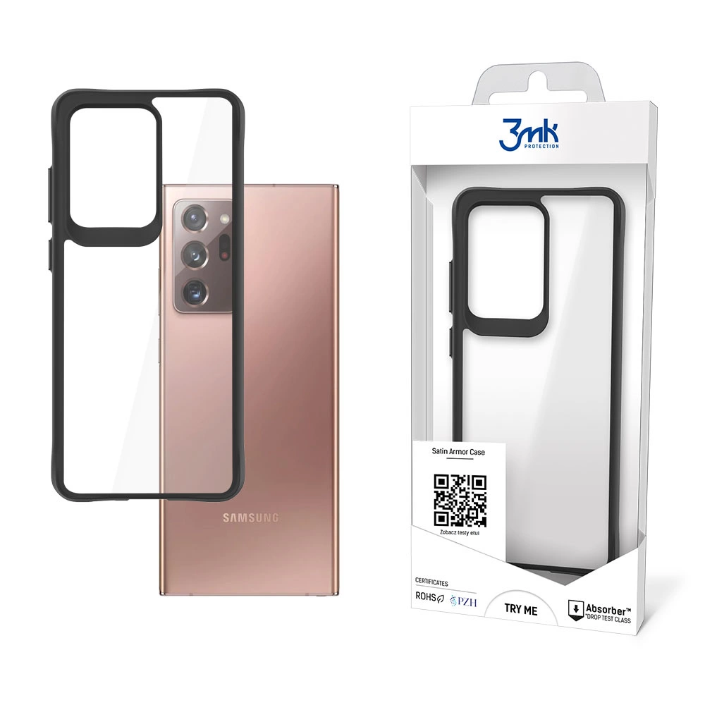 Samsung Galaxy Note 20 Ultra 3MK Satin Armor Case+ Case Cover, Transparent