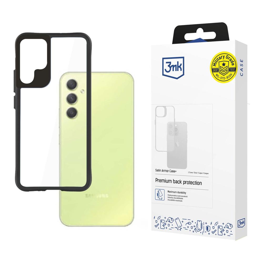 „3mk Satin Armor Case+“ dėklas „Samsung Galaxy A34 5G“, skaidrus