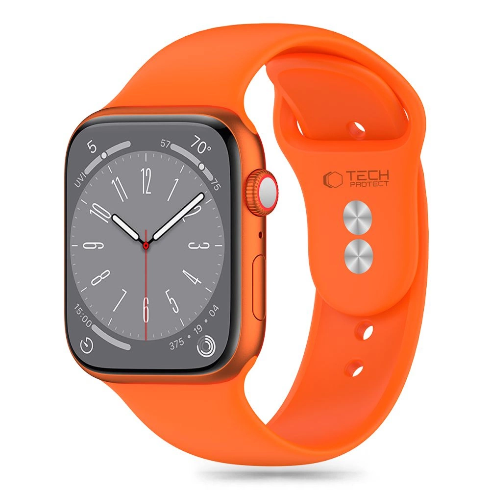 Tech-Protect Silicone Strap for Apple Watch 4 / 5 6 7 8 9 SE ULTRA 1 2 (42 44 45 49 mm) - orange