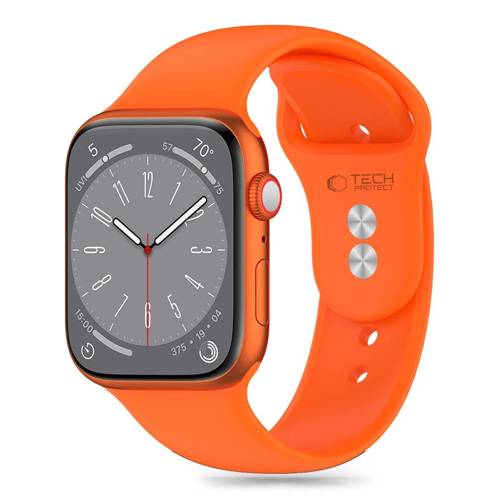 Tech-Protect Silicone Strap for Apple Watch 4 / 5 6 7 8 9 SE (38 40 41 mm) - orange