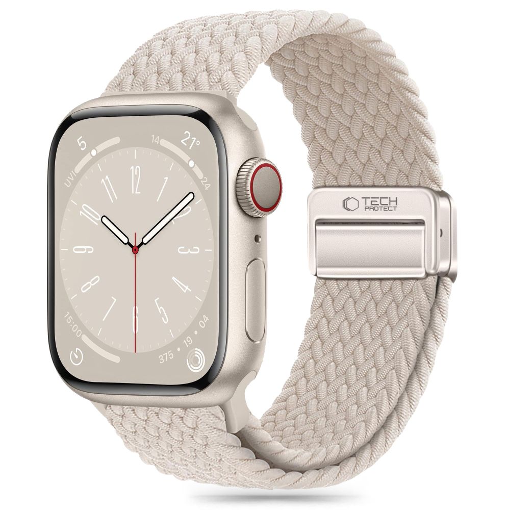 Tech-Protect Nylonmag dirželis Apple Watch (42 / 44 / 45 / 49 mm), bežinis