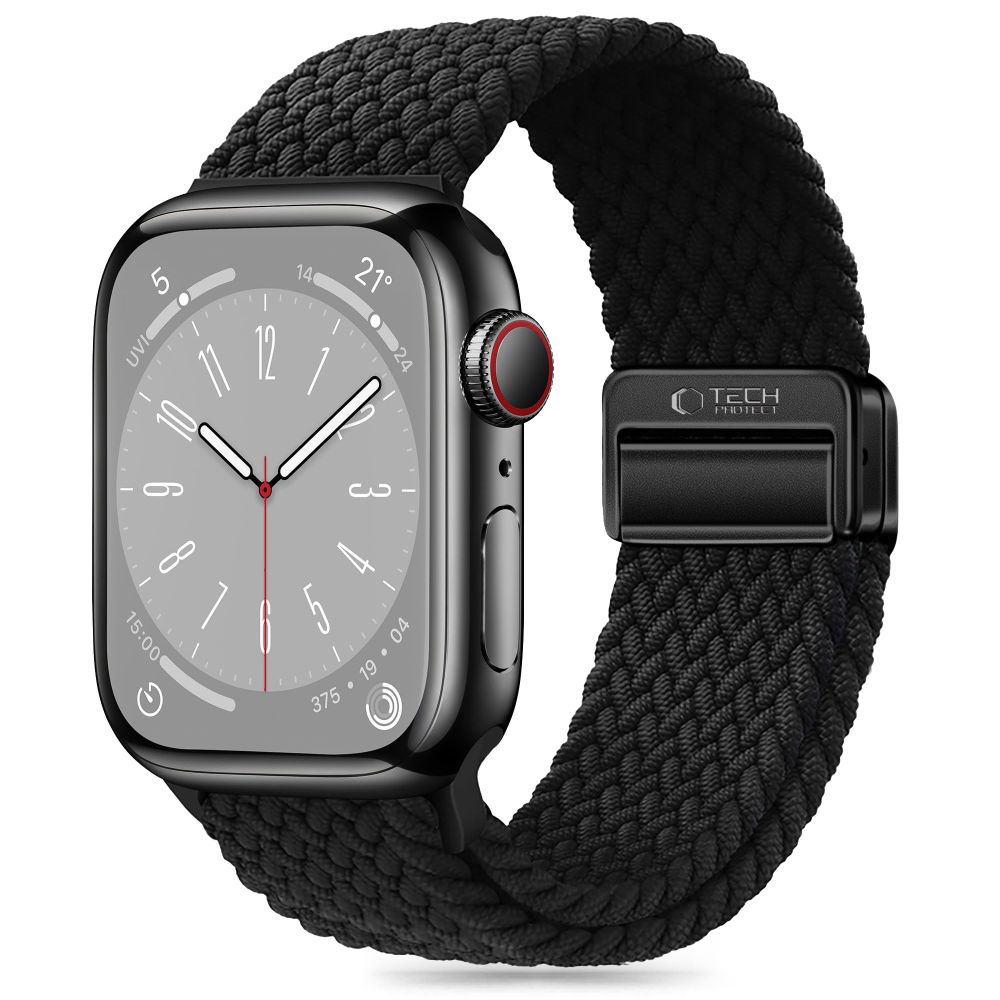 Tech-Protect Nylonmag dirželis Apple Watch (42/44/45/49 mm), juodas