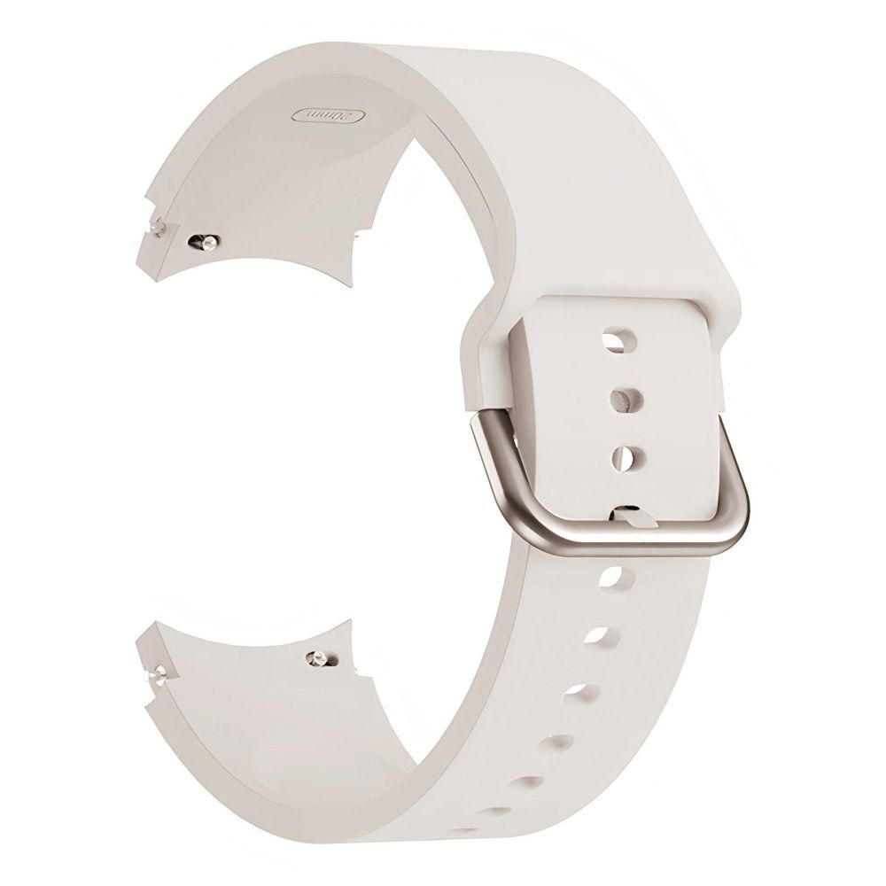 Tech-Protect Silicone Strap for Samsung Galaxy Watch 4/5/5 Pro/6/7/FE, Beige